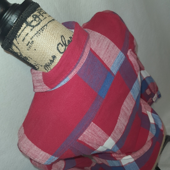 American Eagle Outfitters Women's Plaid 100% Cotton Long Sleeve Shirt Size 2 XS - Picture 8 of 13